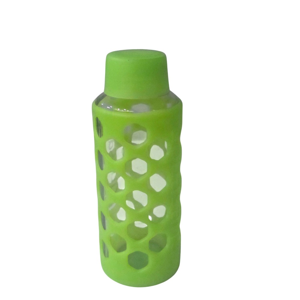Aquasana AQ-6006-LGRN 18-Ounce Glass Water Bottle w Silicone Sleeve Light Green